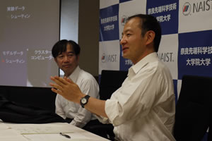【写真】作村特任准教授の記者会見の様子