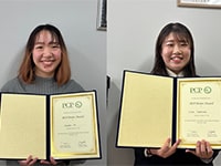 Chiharu Ito (D2) and Chika Tsuboyama (M2), graduate students of the Plant Symbiosis Lab, received the PCP poster award at the 66th Annual Meeting of the Japanese Society of Plant Physiologists, Kanazawa, Japan.